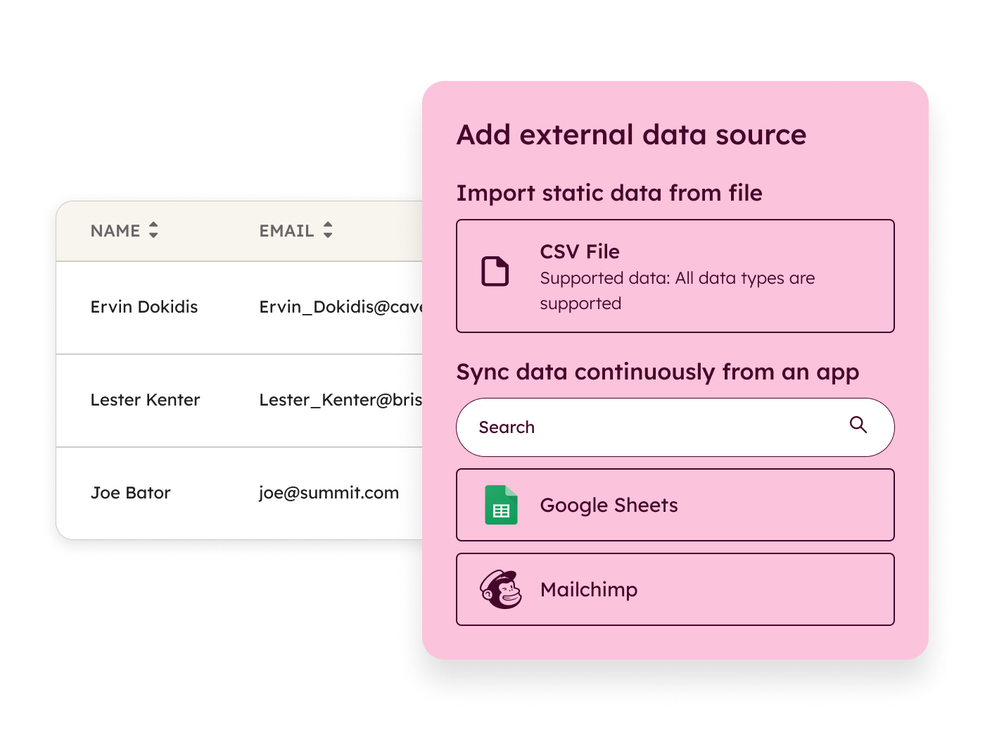 Data Hub - Add External Data Source