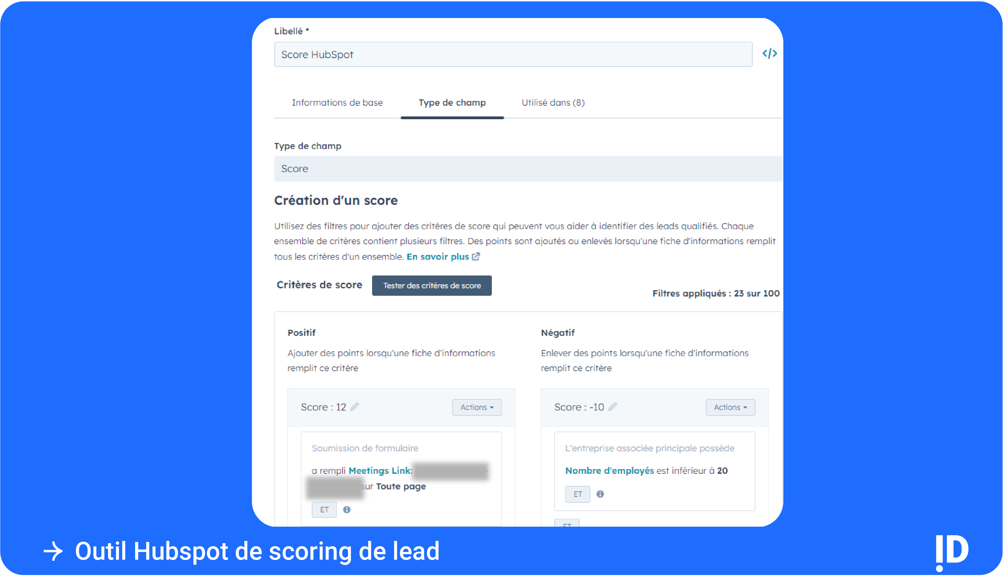 Outil Hubspot de scoring de lead-1