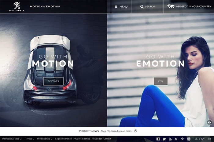 Tendances web splitscreen