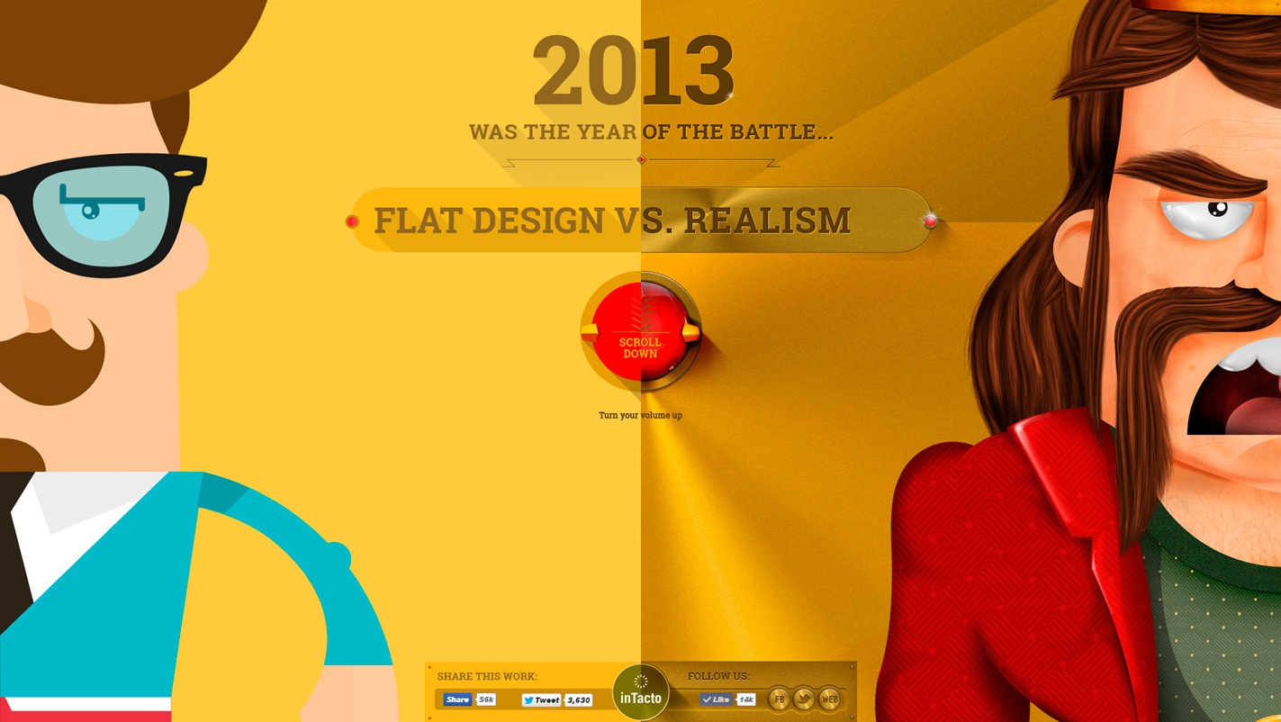 flat design vs realism