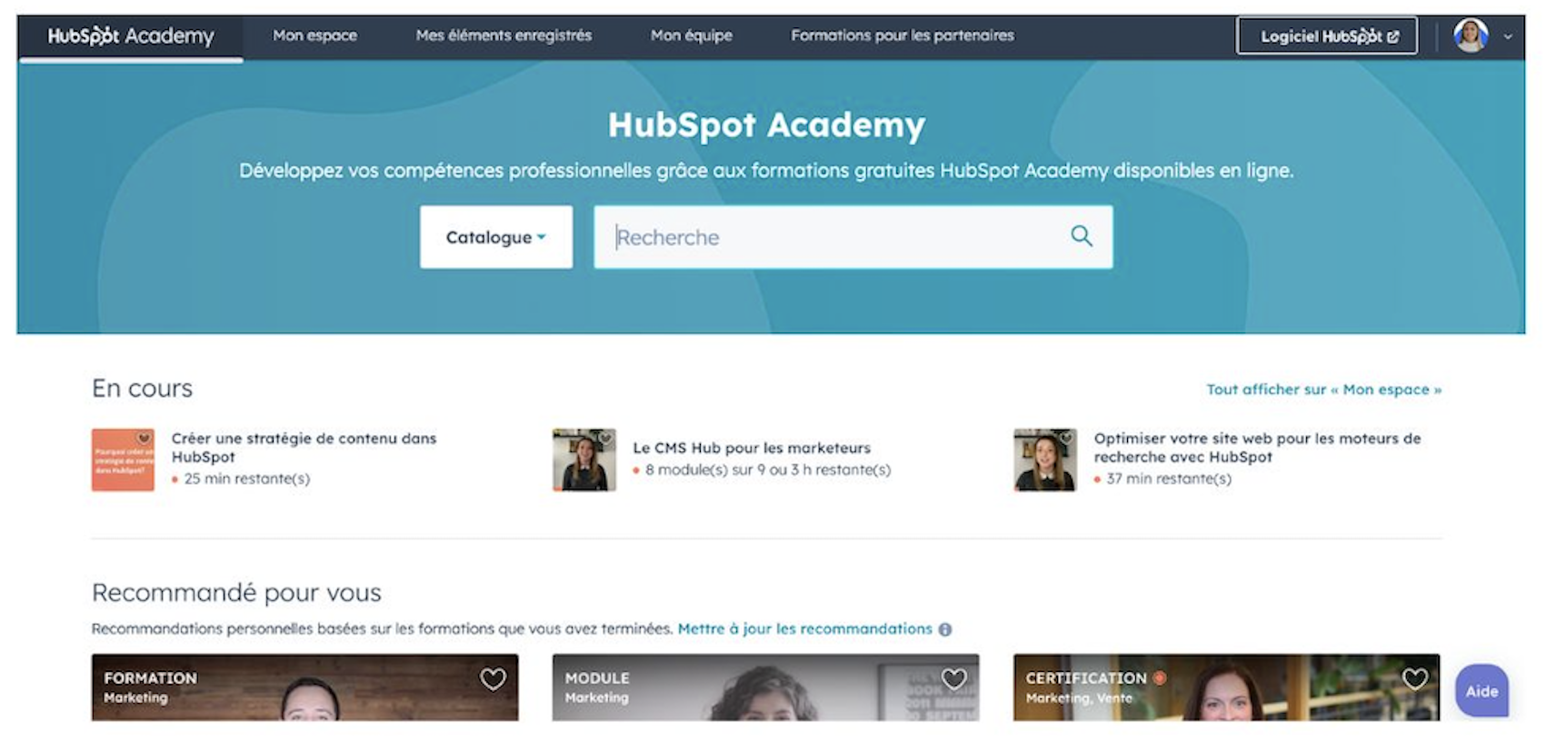 communaute hubspot interface
